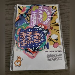 Colorful Motivational Home Design Sticker Pack - Multicolor